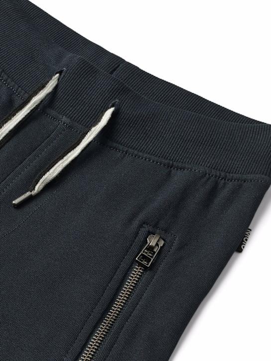 Molo: Cotton sweatpants - ネイビー - kids-boys_1 | Luisa Via Roma