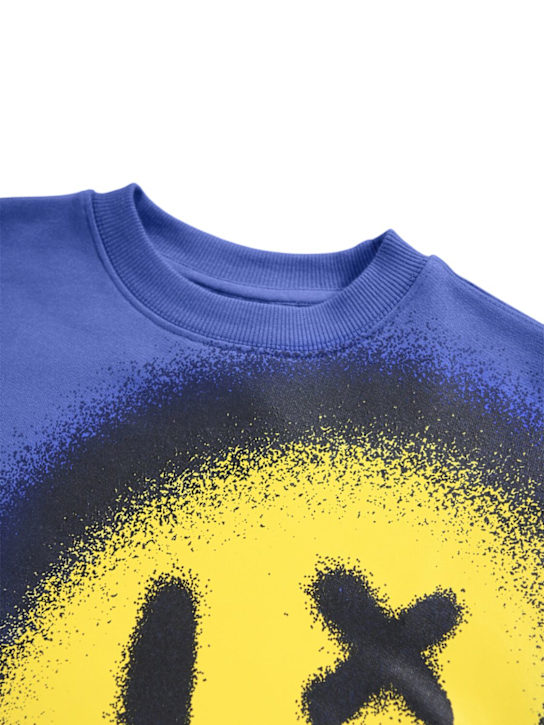 Molo: Printed organic cotton sweatshirt - ブルー - kids-boys_1 | Luisa Via Roma