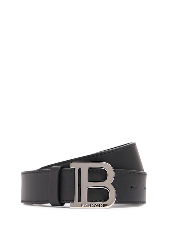Balmain: Leather belt - kids-boys_0 | Luisa Via Roma