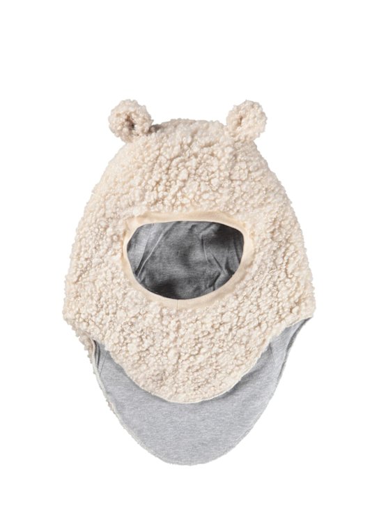 Molo: 이어 폴리 테디 발라클라바 - Vanilla - kids-boys_1 | Luisa Via Roma