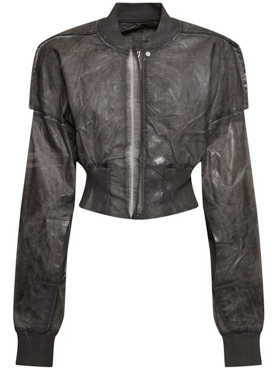 Flight cropped bomber cotton jacket - Thumbnail 1