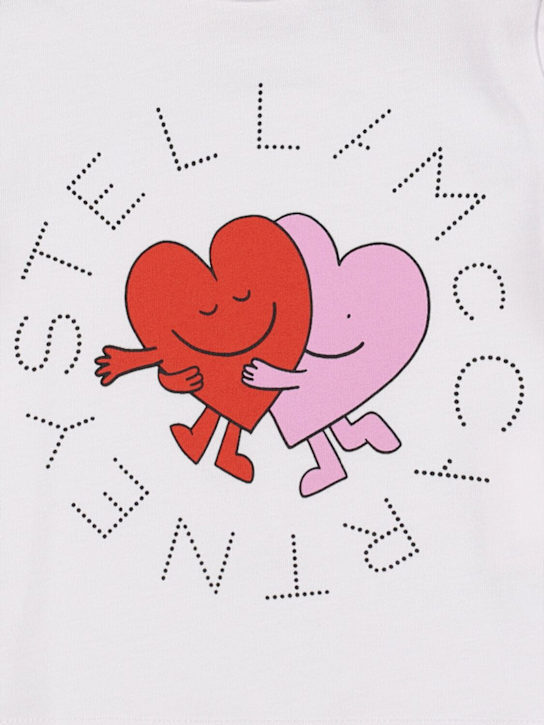 Stella McCartney Kids: Printed cotton jersey t-shirt - ホワイト - kids-girls_1 | Luisa Via Roma