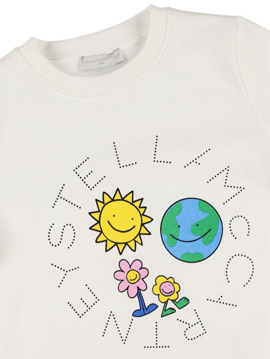 Stella McCartney Kids: Printed cotton sweatshirt - ホワイト - kids-girls_1 | Luisa Via Roma