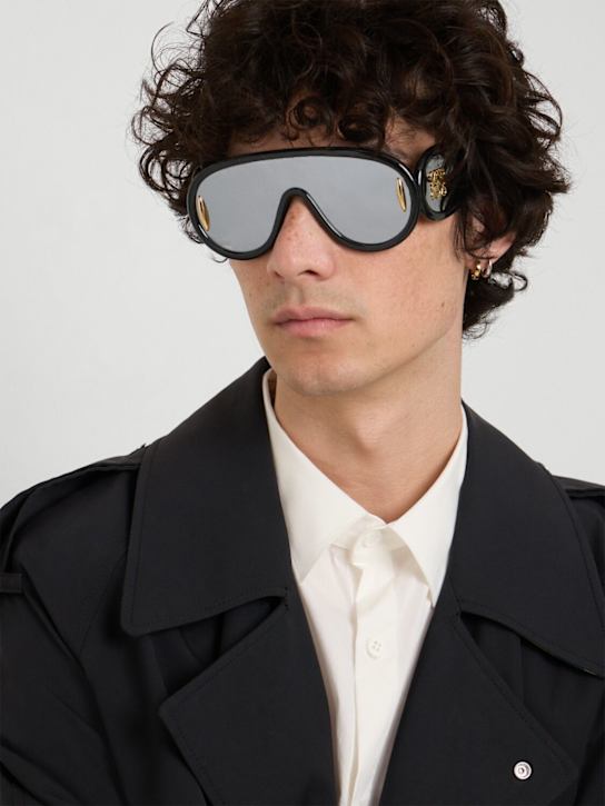 Loewe: Paula's Ibiza mask sunglasses - Black/Smoke - men_2 | Luisa Via Roma