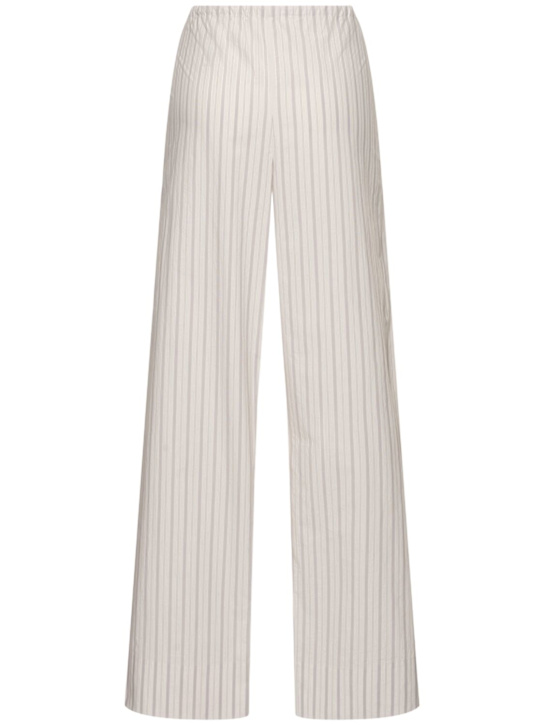 The Row: Hypnosta cotton pants - White/Grey - women_3 | Luisa Via Roma