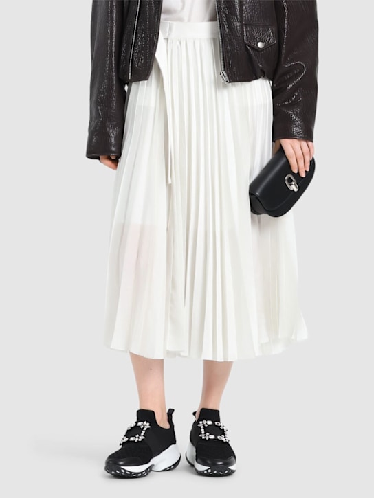 Roger Vivier: 75mm Viv Run mesh & neoprene sneakers - Black - women_1 | Luisa Via Roma