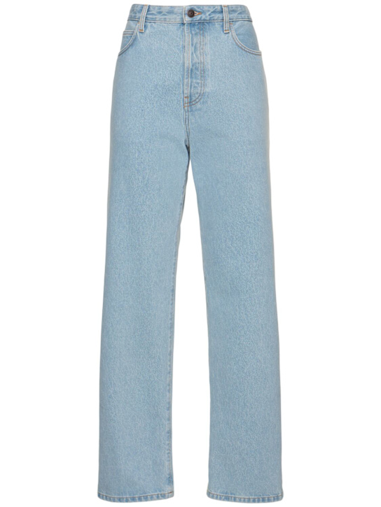 The Row: Morton cotton denim jeans - Light Blue - men_0 | Luisa Via Roma