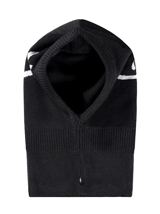 Molo: Wool blend knit balaclava - ブラック - kids-boys_1 | Luisa Via Roma
