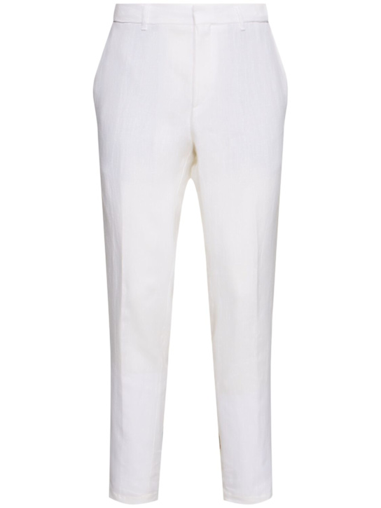 Boss: Genius linen pants - White - men_0 | Luisa Via Roma