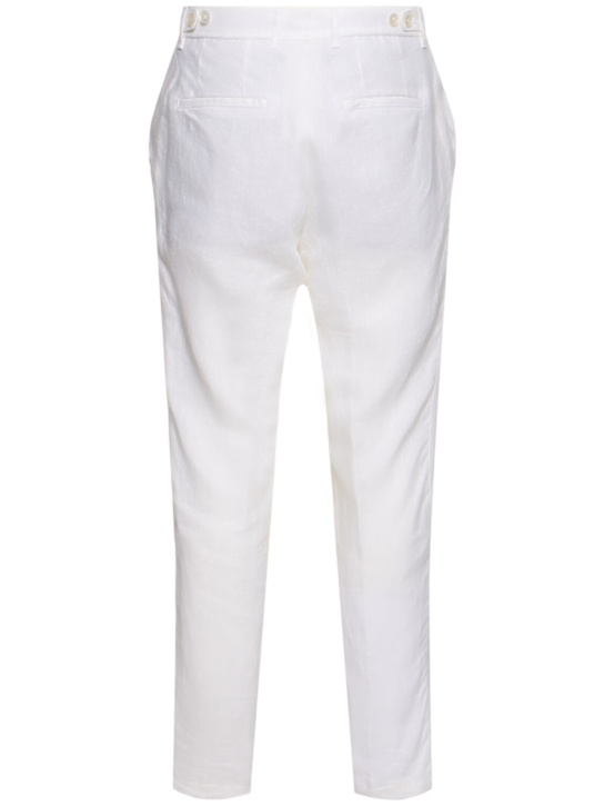 Boss: Genius linen pants - White - men_3 | Luisa Via Roma