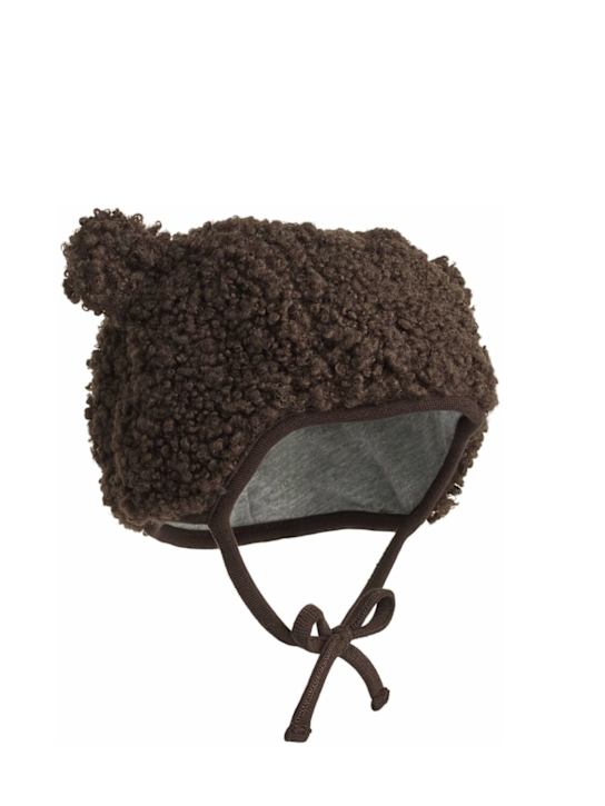 Molo: Teddymütze aus Poly mit Ohrenbesatz - Braun - kids-boys_1 | Luisa Via Roma
