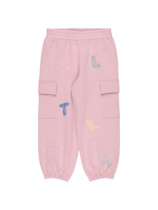 Stella McCartney Kids: Cotton cargo sweatpants w/patches - kids-girls_0 | Luisa Via Roma