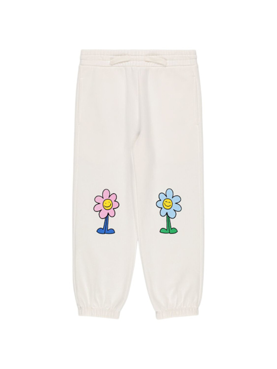 Stella McCartney Kids: Cotton sweatpants - アイボリー - kids-girls_0 | Luisa Via Roma
