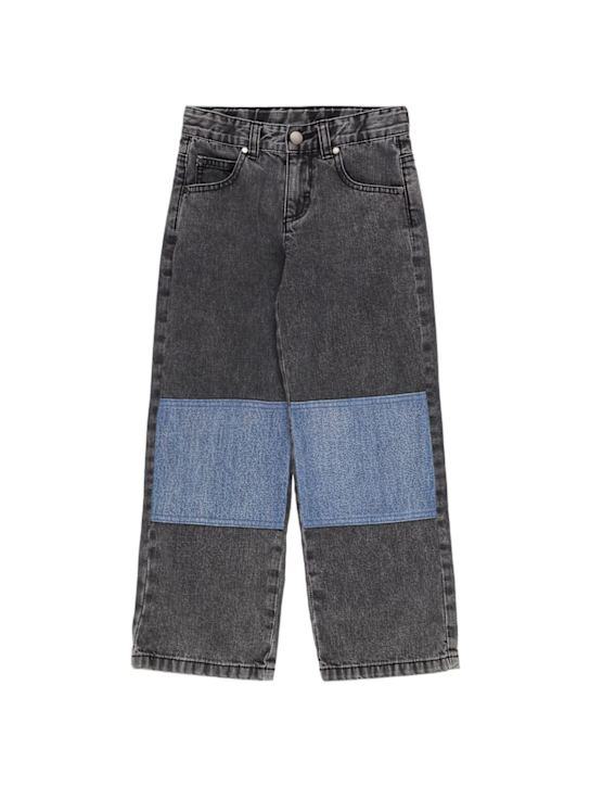 Stella McCartney Kids: Color block cotton jeans - kids-boys_0 | Luisa Via Roma
