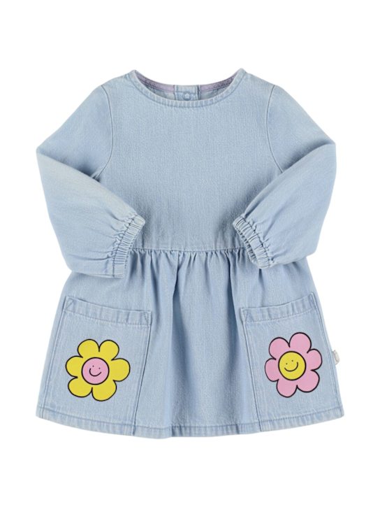 Stella McCartney Kids: Light cotton denim dress - ブルー - kids-girls_0 | Luisa Via Roma