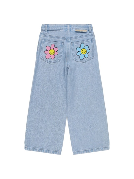 Stella McCartney Kids: Cotton jeans w/patches - ブルー - kids-girls_1 | Luisa Via Roma