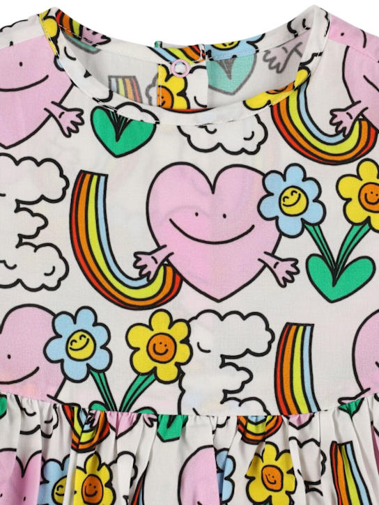 Stella McCartney Kids: Printed viscose dress & diaper cover - マルチカラー - kids-girls_1 | Luisa Via Roma