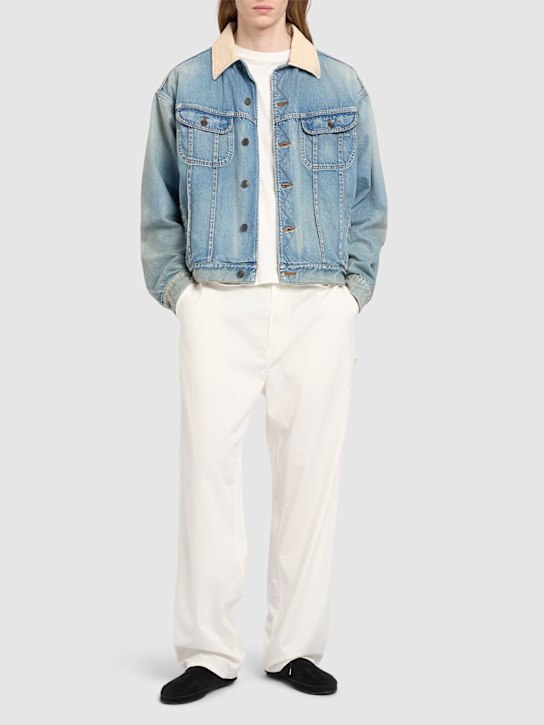 The Row: Joret denim jacket - Light Indigo - men_1 | Luisa Via Roma