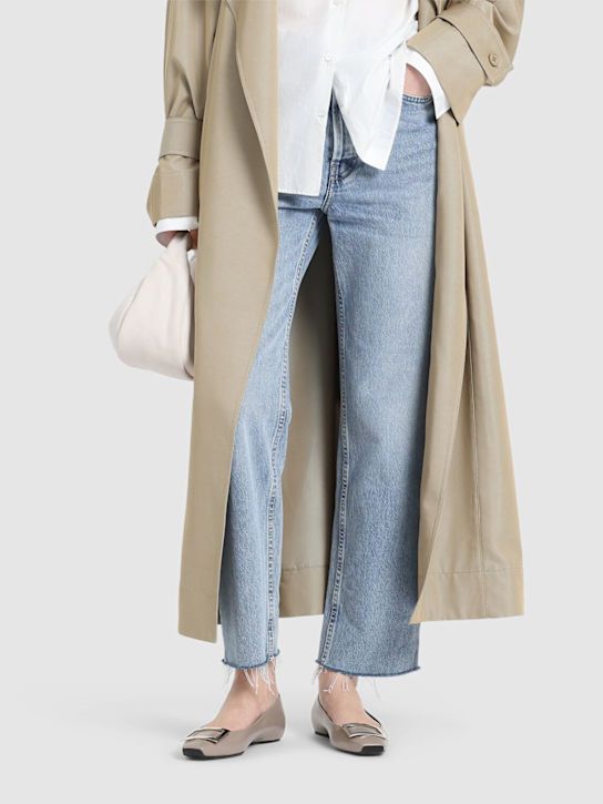 Roger Vivier: 5毫米Trompette皮革平底鞋 - women_1 | Luisa Via Roma