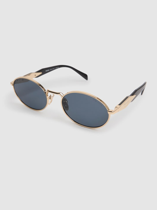 Prada: Heritage oval metal sunglasses - women_1 | Luisa Via Roma