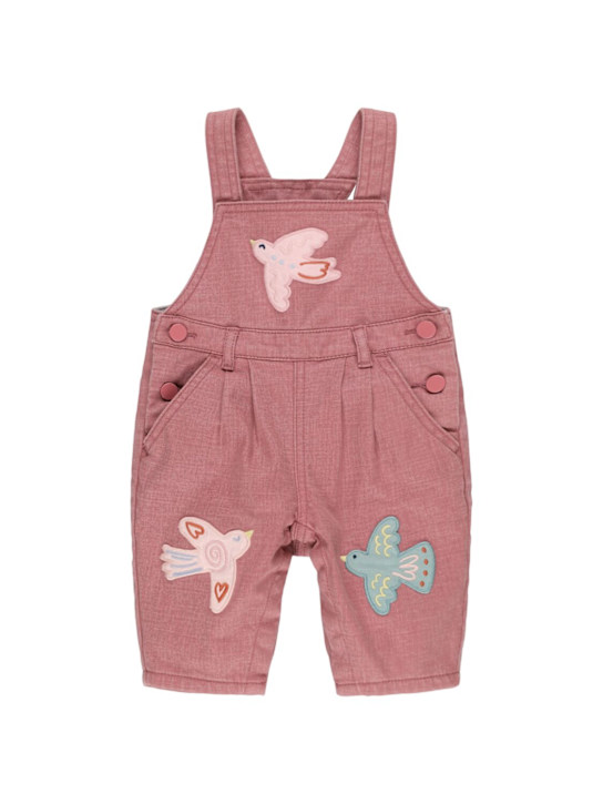 Stella McCartney Kids: Embroidered gabardine overalls - kids-girls_0 | Luisa Via Roma