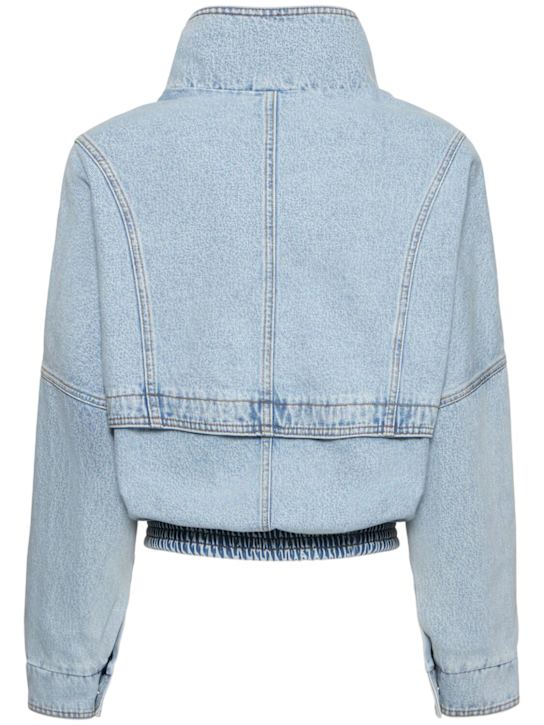 Magda Butrym: Denim zip-up jacket - Light Blue - women_4 | Luisa Via Roma