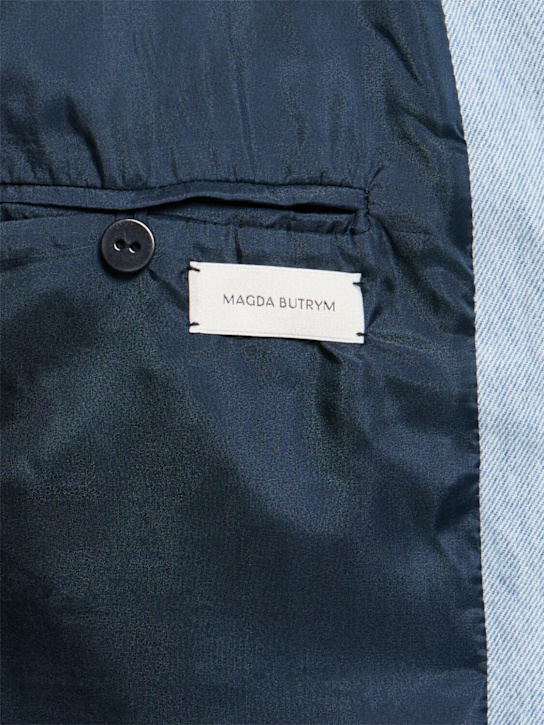 Magda Butrym: Denim zip-up jacket - Light Blue - women_6 | Luisa Via Roma