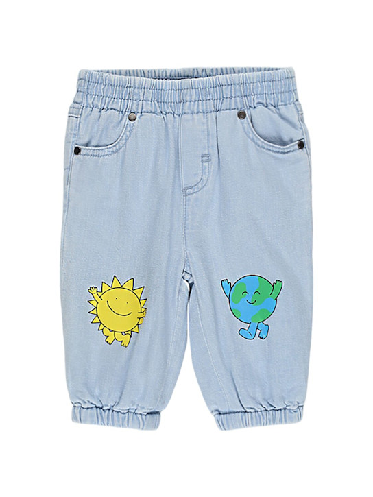 Stella McCartney Kids: Printed cotton jeans - ライトブルー - kids-boys_0 | Luisa Via Roma