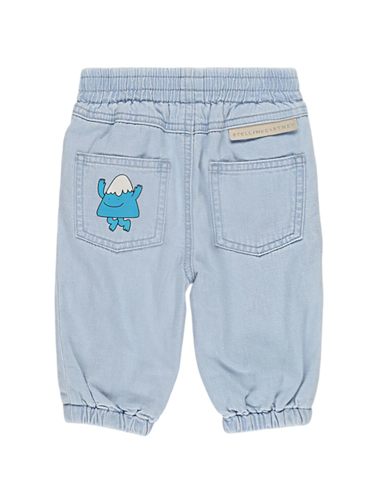 Stella McCartney Kids: Printed cotton jeans - ライトブルー - kids-boys_1 | Luisa Via Roma