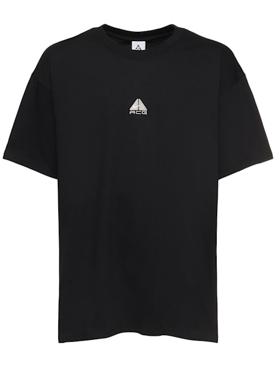 Nike: ACG short sleeve t-shirt - Black/Lt Smoke - men_0 | Luisa Via Roma