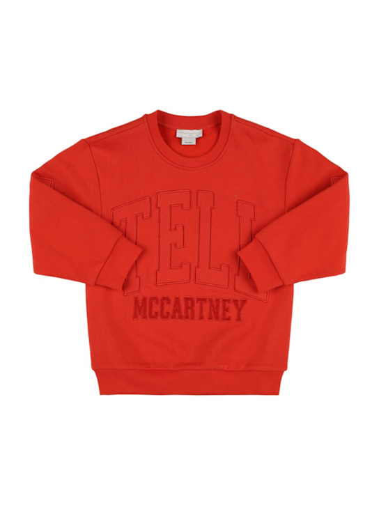 Stella McCartney Kids: Embroidered cotton sweatshirt - kids-girls_0 | Luisa Via Roma