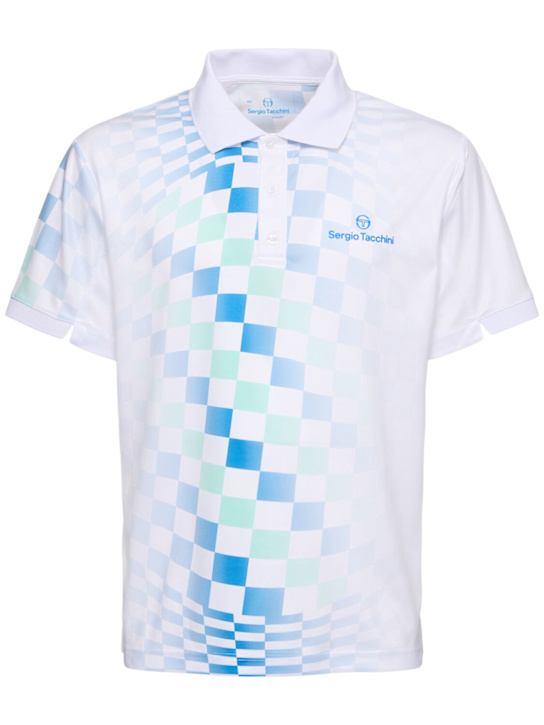 Sergio Tacchini: Luca piqué polo - Brilliant White - men_0 | Luisa Via Roma