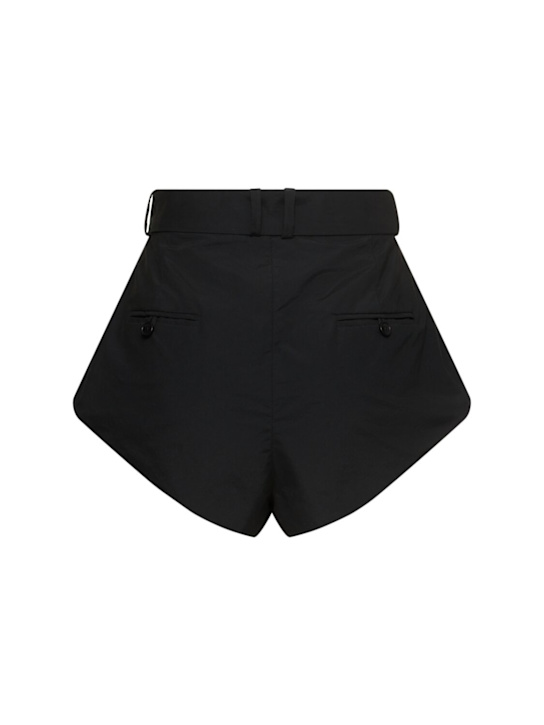 Magda Butrym: Cotton blend belted shorts - Black - women_3 | Luisa Via Roma