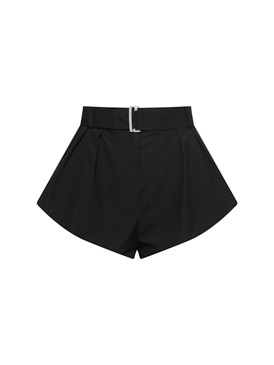 Magda Butrym: Cotton blend belted shorts - Black - women_0 | Luisa Via Roma