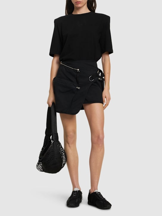 Helmut Lang: Cotton blend mini field skirt - women_1 | Luisa Via Roma