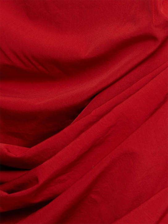 Magda Butrym: Draped viscose blend mini dress - Red - women_4 | Luisa Via Roma