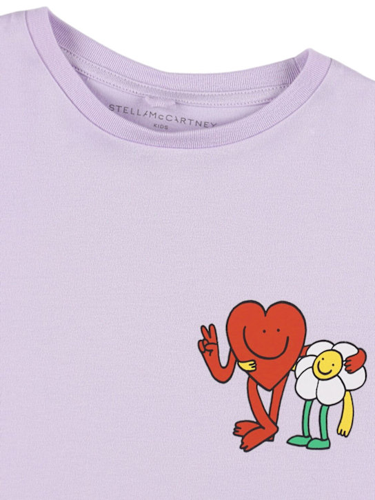 Stella McCartney Kids: Printed cotton jersey t-shirt - ライラック - kids-girls_1 | Luisa Via Roma