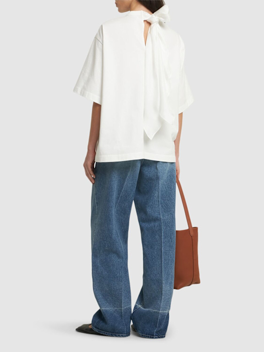 Carven: Jersey t-shirt w/ bow - women_1 | Luisa Via Roma