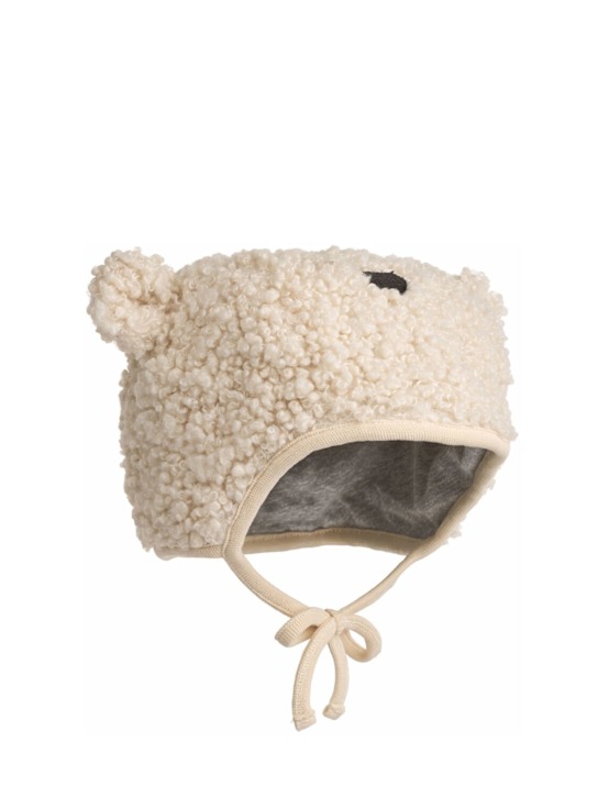Molo: Poly teddy hat w/ ears - バニラ - kids-boys_1 | Luisa Via Roma