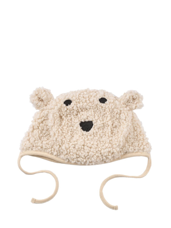 Molo: Poly teddy hat w/ ears - バニラ - kids-boys_0 | Luisa Via Roma