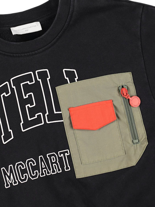 Stella McCartney Kids: 프린트 코튼 혼방 스웨트셔츠 - kids-boys_1 | Luisa Via Roma