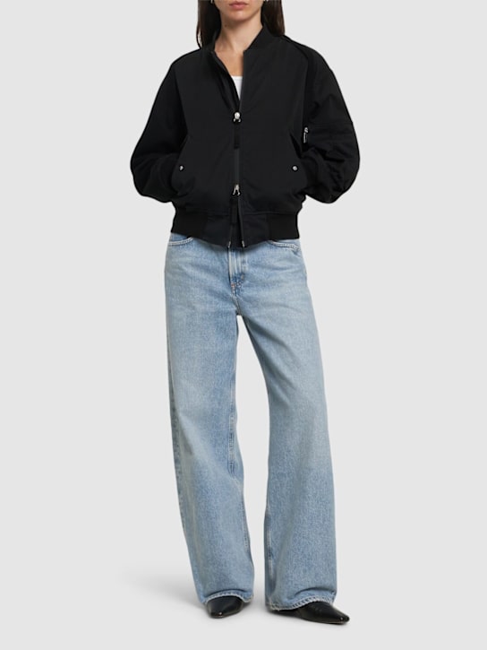 Helmut Lang: Cotton blend bomber jacket - women_1 | Luisa Via Roma