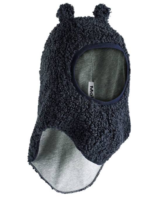 Molo: Poly teddy balaclava w/ ears - ブルー - kids-boys_0 | Luisa Via Roma