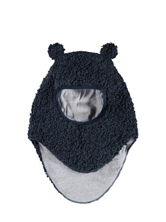 Molo: Poly teddy balaclava w/ ears - ブルー - kids-boys_1 | Luisa Via Roma