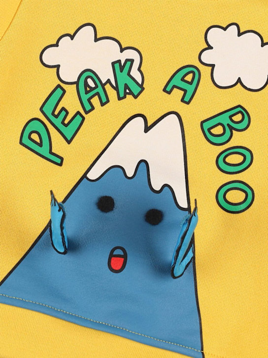 Stella McCartney Kids: Printed cotton sweatshirt - イエロー - kids-boys_1 | Luisa Via Roma