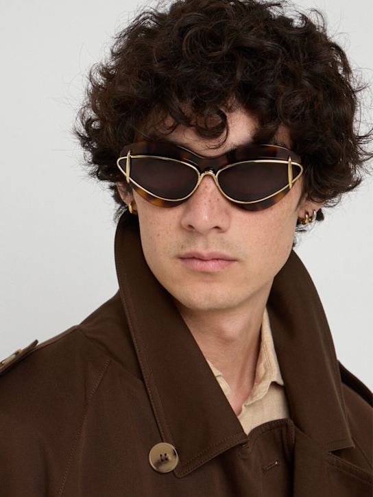 Loewe: Double Frame acetate sunglasses - Havana - men_2 | Luisa Via Roma