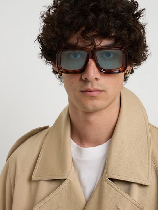 Loewe: Paula's Dive In mask acetate sunglasses - Havana/Blue - men_1 | Luisa Via Roma