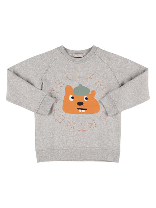 Stella McCartney Kids: Printed cotton sweatshirt - kids-girls_0 | Luisa Via Roma