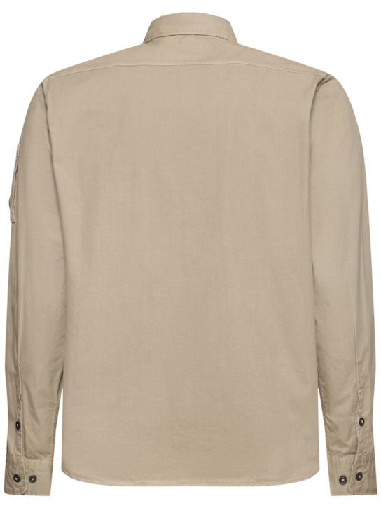 C.P. Company: Organic gabardine lens shirt - Vintage Khaki - men_3 | Luisa Via Roma