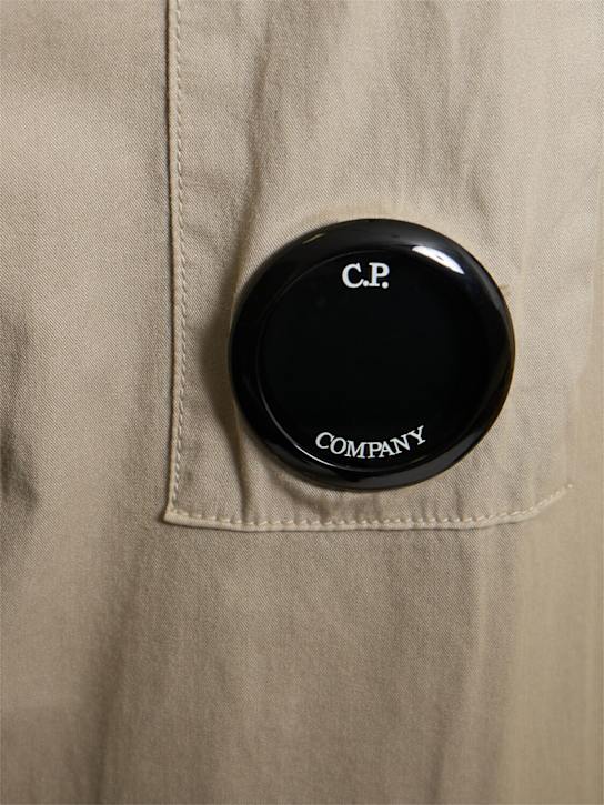 C.P. Company: Organic gabardine lens shirt - Vintage Khaki - men_4 | Luisa Via Roma